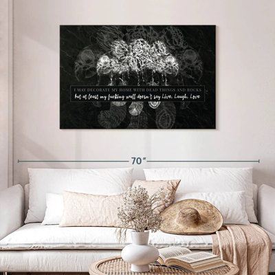 Citation gothique sur toile