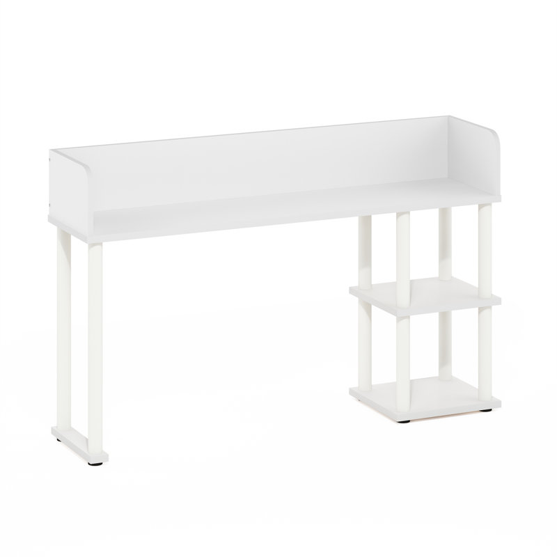 Classeur de bureau classique avec étagère de bureau et 3 tablettes, H 25,59 po x l 37,01 po x P 9,25 po, Blanc