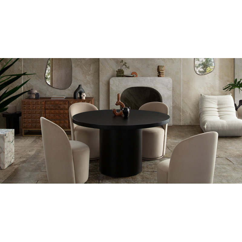 Chaise de salle à manger / d'appoint pivotante en tissu ivoire Kendall