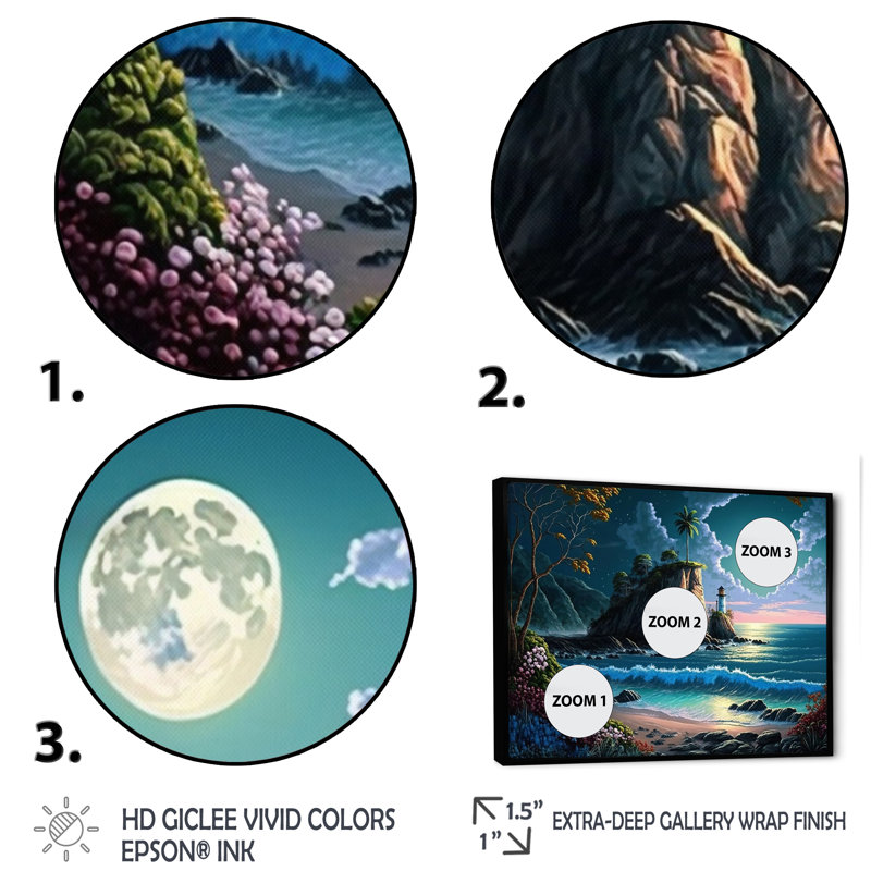 Coucher de soleil moderne en style I - reproduction sur toile, H 30 po x l 40 po x P 1,5 po, Cadre flottant noir