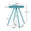Table d'appoint 20 po x 20 po x 21,14 po, bleu sarcelle, fer et poignée sarcelle