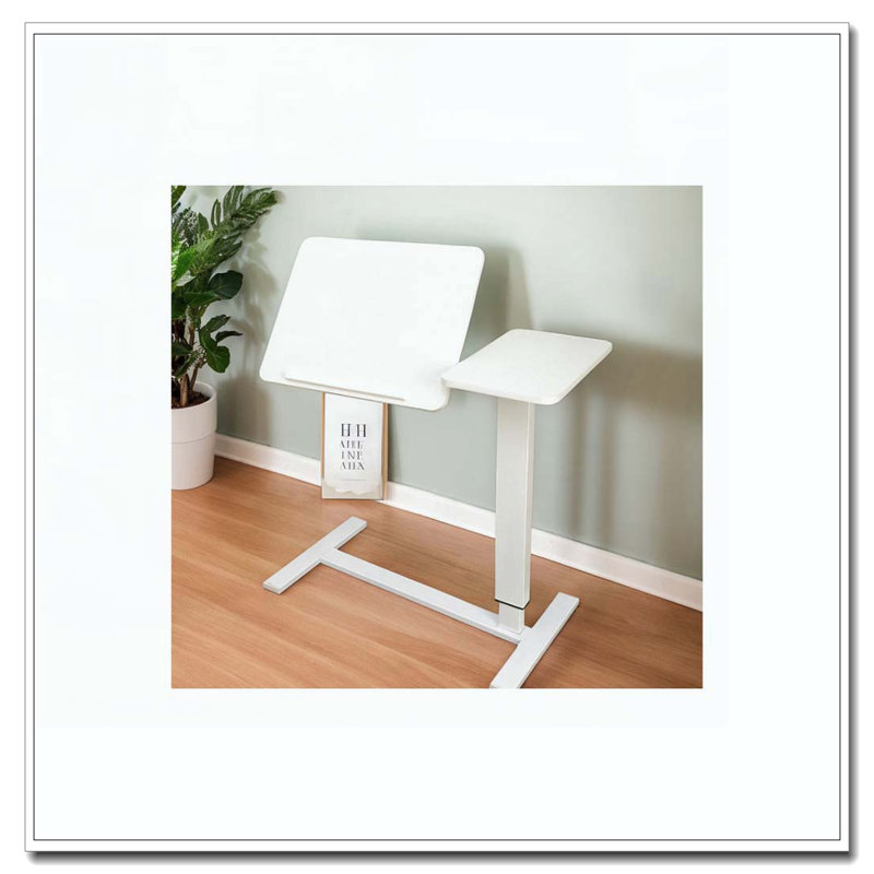 Table de chevet inclinable et mobile, Blanc