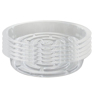 Plateaux de pots de fleurs transparents 5 pièces - Idéal pour présenter des fleurs fraîches et des plantes