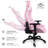 Inbox Zero Adjustable Reclining Ergonomic Faux Leather Swiveling PC & Racing Game Chair-2122853375