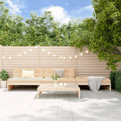 Alpen Home 4 Piece Garden Lounge Set Solid Wood Pine