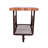 Rectangular End Table With Metal Base And Shelf