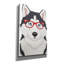 «Husky Porter Hipster Glasses 2» par Furbaby Affiliates, art mural sur toile-885897850