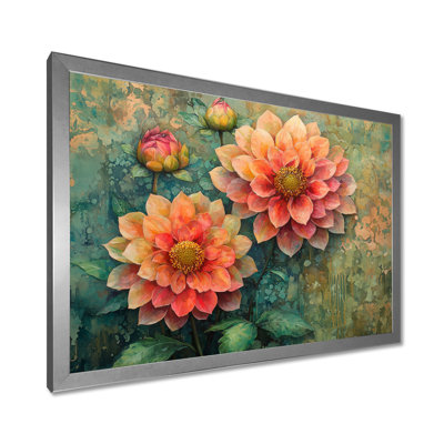 Vintage Dalia Spring Symphony II - Dahlia Wall Art Decor