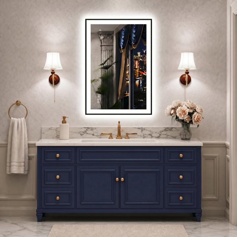 Miroir de salle de bain Lunara, 36 po x 24 po