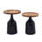 Chrystian Solid Wood Top End Table Set