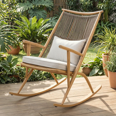 Outdoor Rocker Chair with Cushions