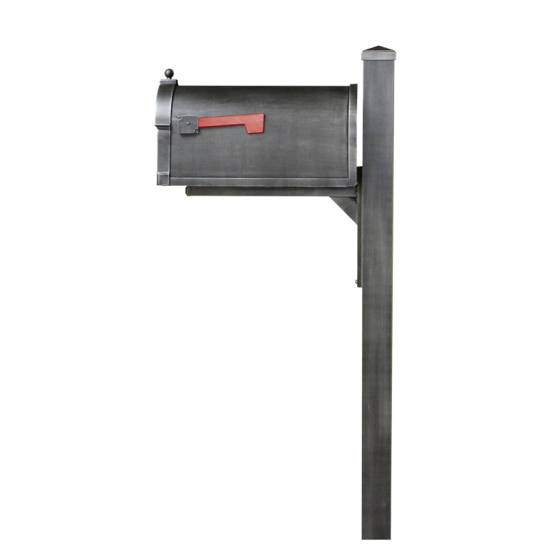 Berkshire Aluminum Post Mounted Mailbox with Magnetic Closure