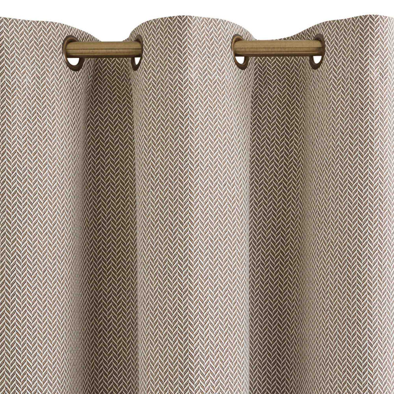 Seaside Cotton Blend Room Darkening Curtain, 137 W x 350 D cm