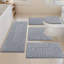 Ensemble de tapis de bain en microfibre 5 pièces avec envers antidérapant-1581635378