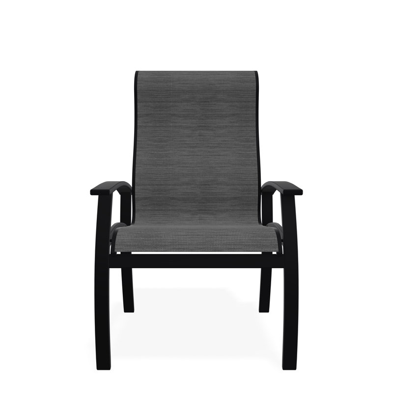 Belle Isle Outdoor Dining Armchair, Collect Charcoal, Black