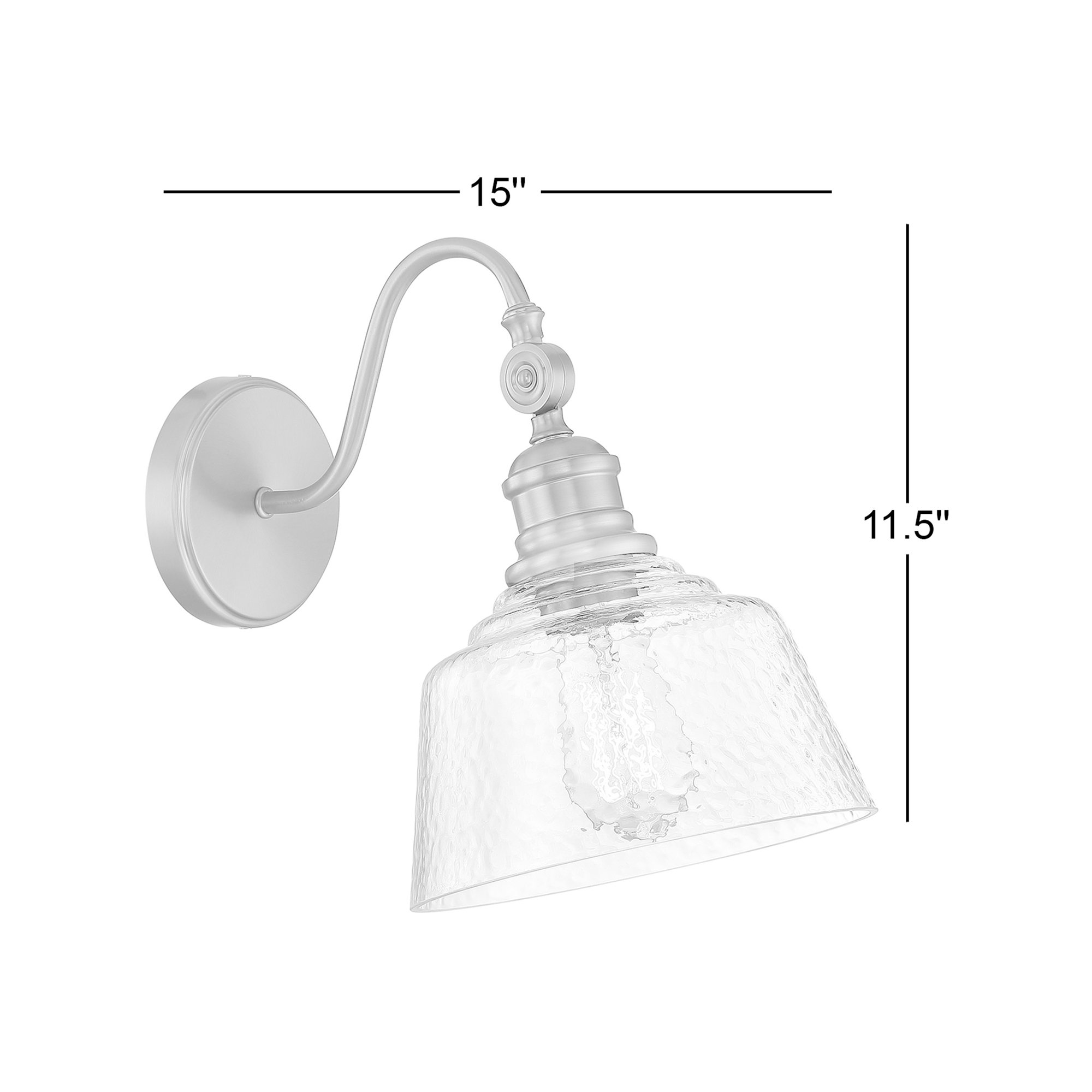 Lindholm 1-Light Dimmable Armed Sconce , Natural Brass