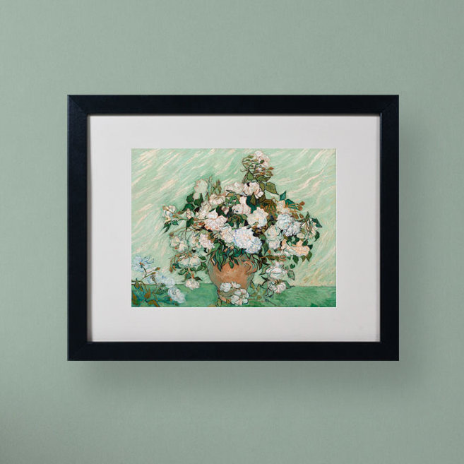Roses 1890 par Vincent Van Gogh - reproduction d'art sur toile, H 16 po x l 20 po x P 0,5 po