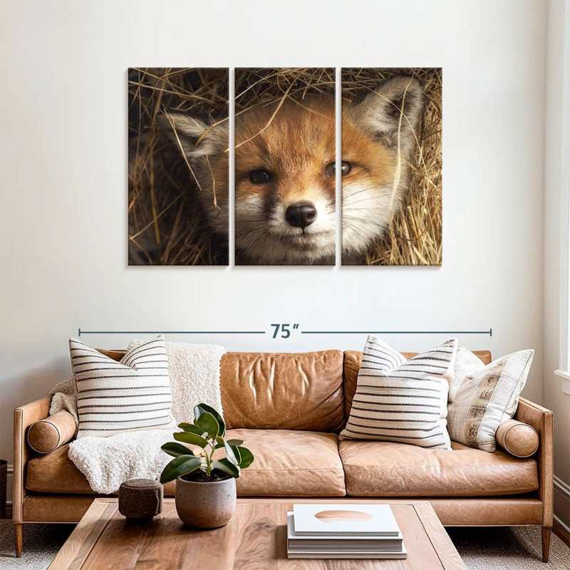 Peekaboo Fox, 36" H x 57" W