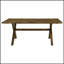 Table de salle à manger rectangulaire en carbone et noyer avec charme rustique et durabilité moderne pour une utilisation polyvalente