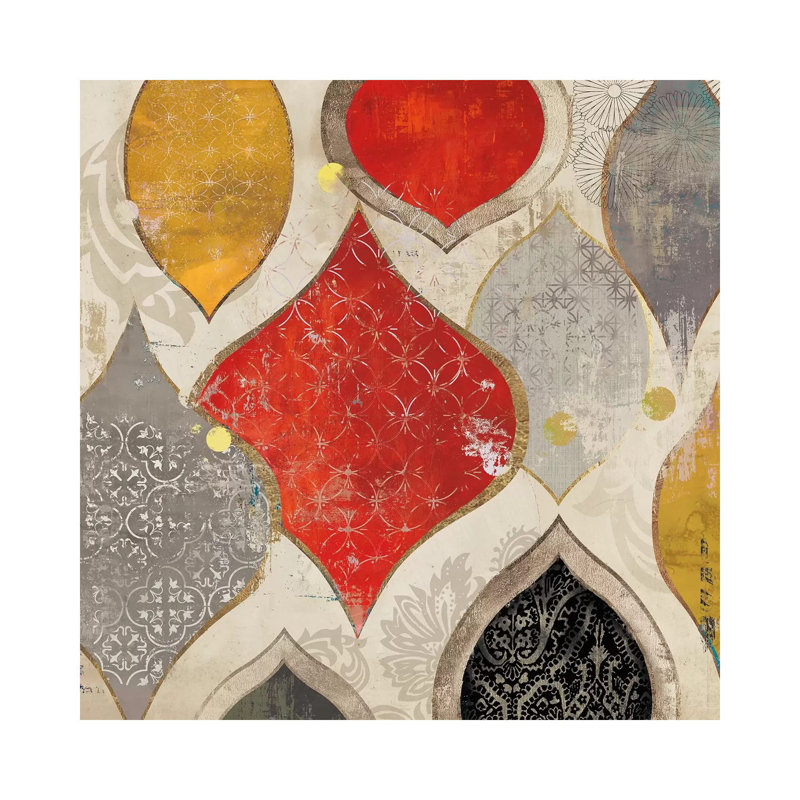 Red Motif II by Aimee Wilson - Wrapped Canvas Print, 30.48 cm H x 30.48 cm W