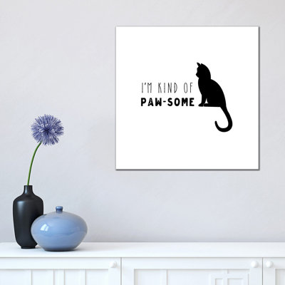 Pawesome Cat by Amanda Murray - Wrapped Canvas Print