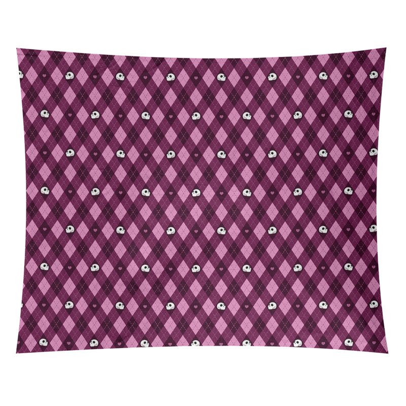 Tapisserie argyle crâne par katelyn elizabeth Kitterman, H 27,5 po x l 37,5 po, Intérieur