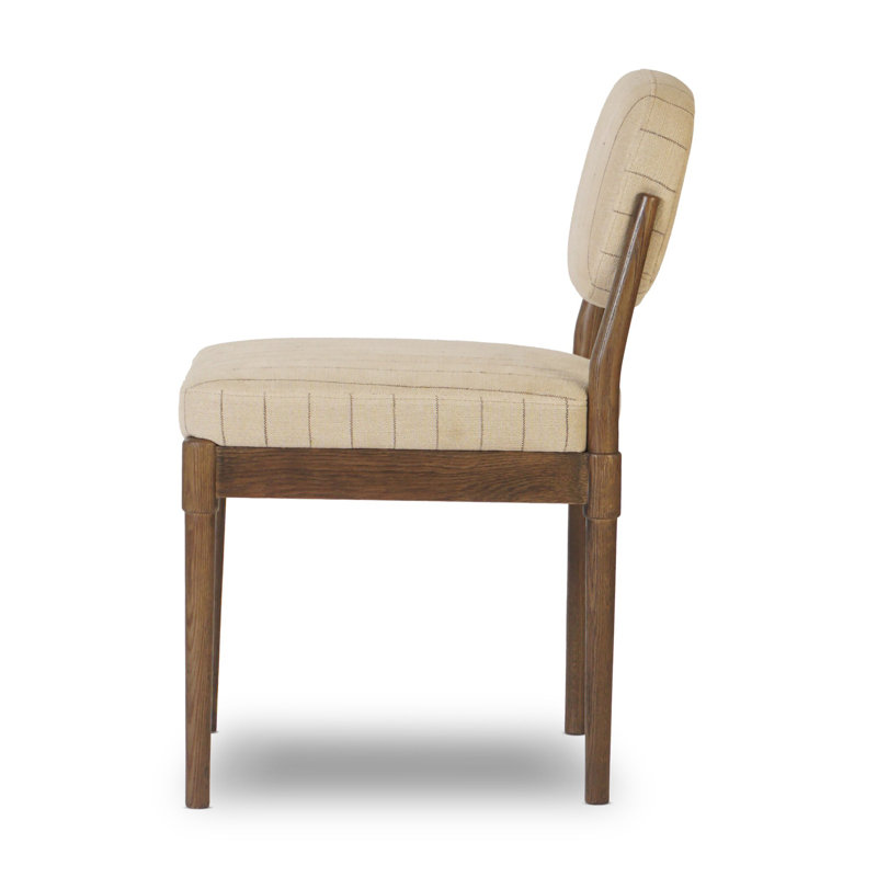 ESTHER Upholstered Dining Chair, Lavon Flint, Drifted Oak