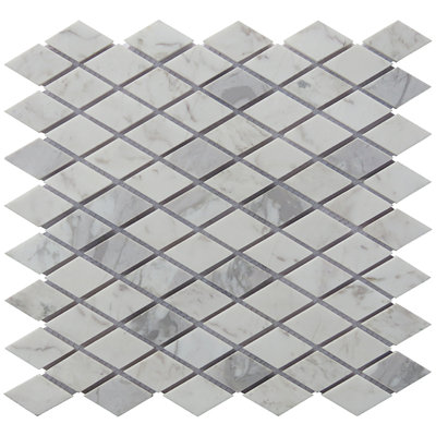 Carrara Blend 1.5" x 1.5" Carrara Grid Mosaic Wall & Floor Tile