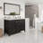 Minnich 48"W X 22"D Espresso Double Sink Bathroom Vanity With White Carrara Quartz Countertop And Undermount Porcelain Sinks-105920596