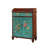 Brown+Blue Solid + Manufactured Wood Shoe Storage Bench