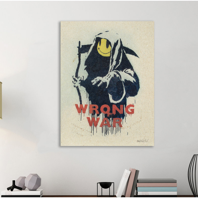 Wrong War by Banksy - Wrapped Canvas Print, 41 cm H x 30 cm W x 3 cm D