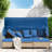 4 Pieces Uv-proof Resin Wicker Patio Sofa Set Included A 4-seat Sofa, 2 Ottomans, A Lifting Table, Retractable Canopy, Cushions And Adjustable Backrest-926119314