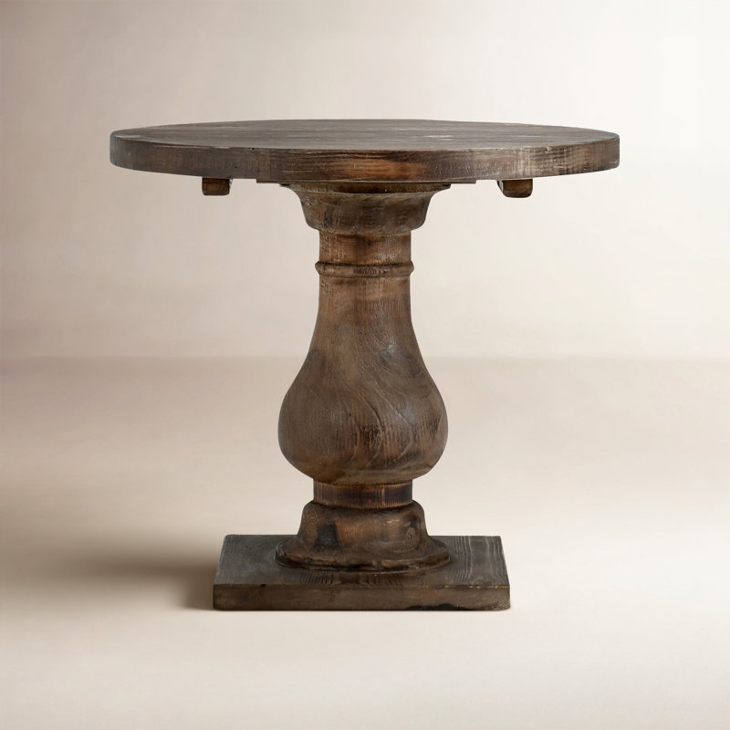 Farrer Solid Wood End Table, Rustic Brown