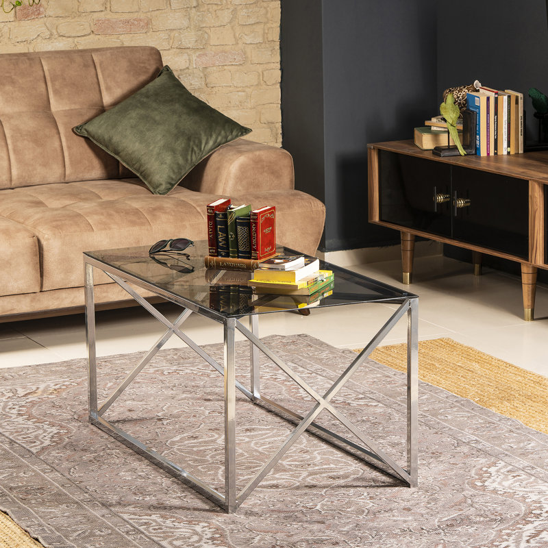 Sunna 94cm W Coffee Table, Chrome
