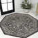 Massimo Bohemian Medallion Textured Weave Black/Gray Indoor/Outdoor Rug