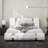Hejran Artificial Leather Upholstered Platform Bed, No Box Spring Needed-92662556-92662558