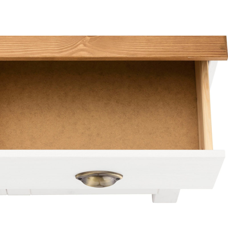 Edgarton Matte Base Unit, White/Honey