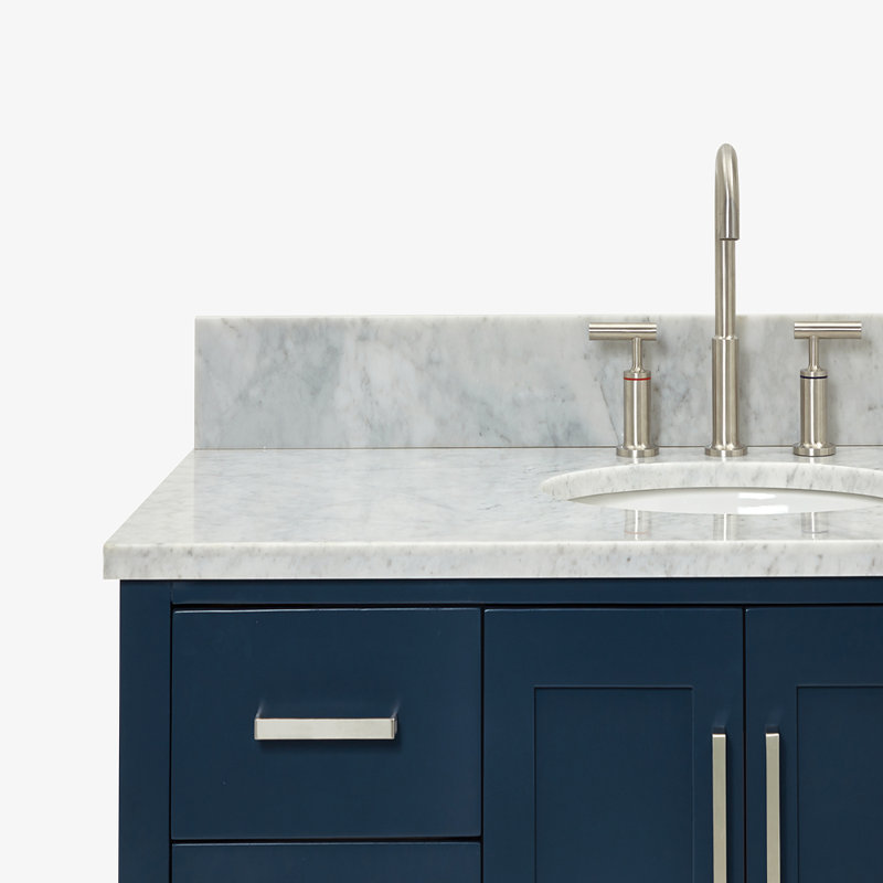 Magnolia Bath Vanity Rectangular Basin S061SCW2R, Midnight Blue, Oval, 49"
