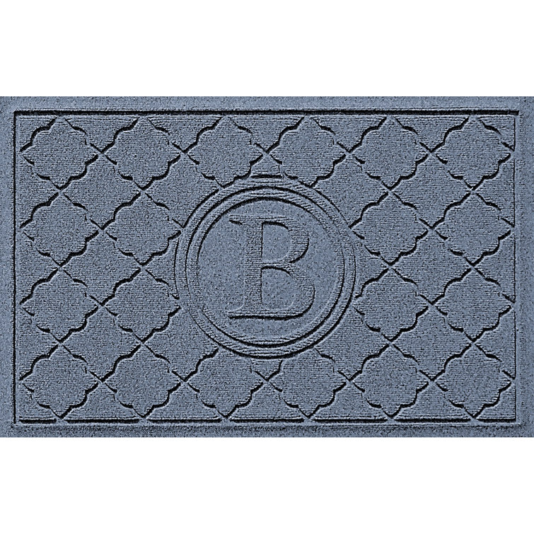 Waterhog Bombay Monogram 35 in. x 23 in. Indoor Outdoor Door Mat