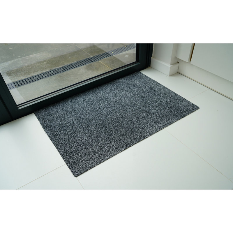 Amelia-Eve Non-Slip Doormat, Silver Grey, Rectangle 50 x 80cm