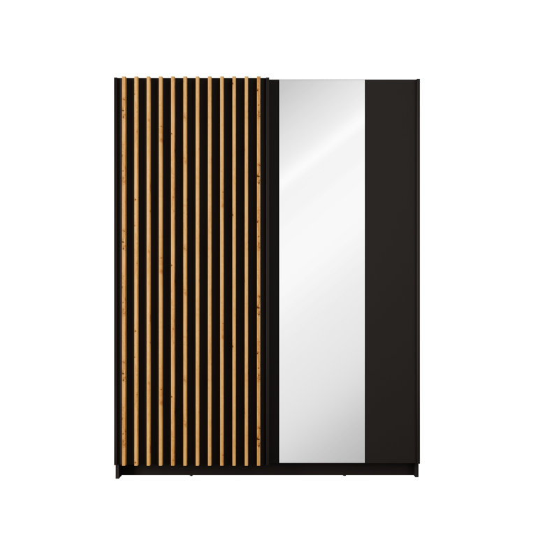 Laminate Wardrobe, Black/Natural