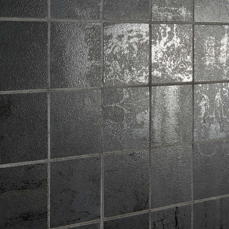Angela Harris Inspira 2X2 Matte Porcelain Mosaic Tile, Dark Gray
