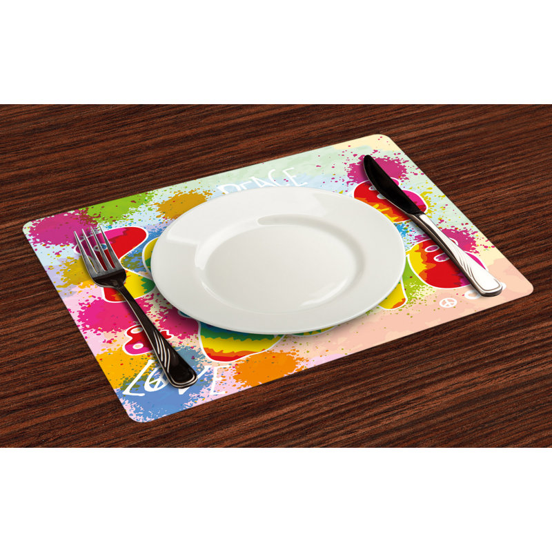 Polyester Abstract Rectangle Placemat