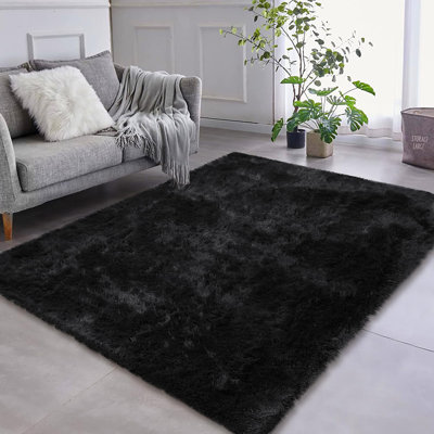 Fluffy Rugs For Bedroom Tie-Dyed Soft Shag Rug Cozy Plush Furry Area Rugs