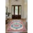 Gulustan Blue Oriental Machine Printed Cotton Polyester Area Rug-1669365561