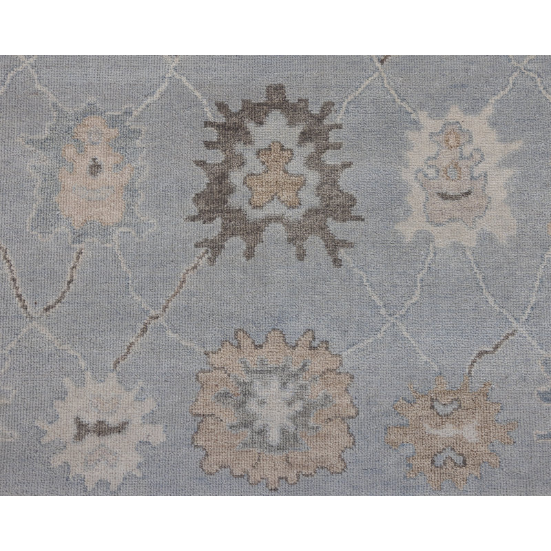 Hand Knotted Wool Geometric Shapes Area Rug, Rectangle 12' x 15'