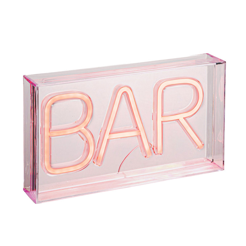 Plastic LED Neon Light with USB Cord "BAR"