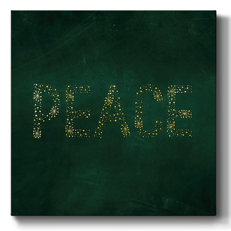 Peace Starburst - Green - reproduction d'art sur toile tendue