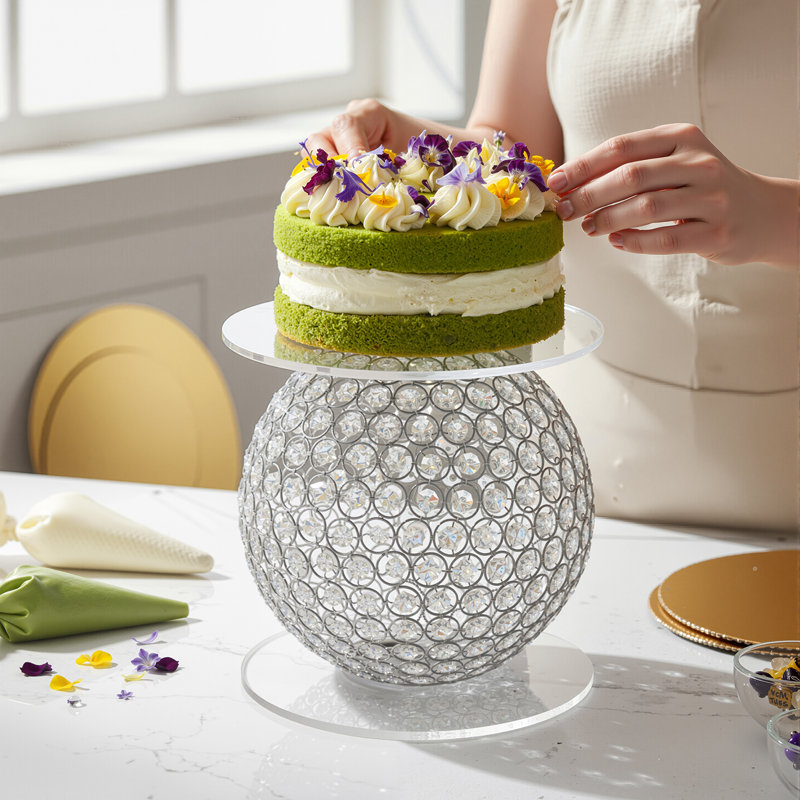 Ensemble de 5 présentoirs en acrylique pour desserts, supports décoratifs pour tables de desserts lors de mariages, banquets et fêtes d'anniversaire.