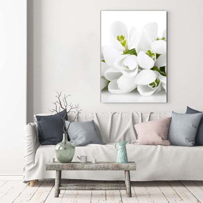 White Snowdrops - Wrapped Canvas Print